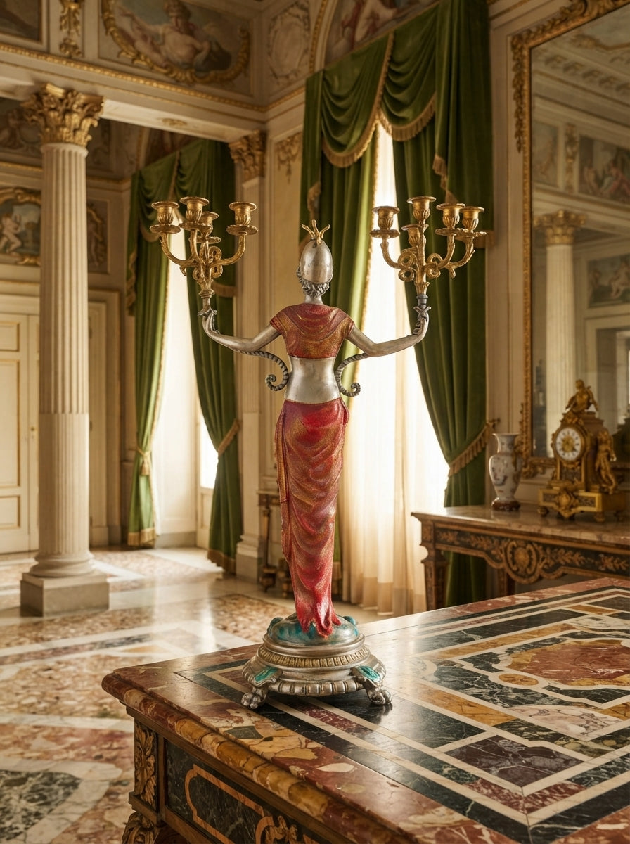 Exceptional Pair of Napoleon III Sculptural Candelabras ✨🏛️