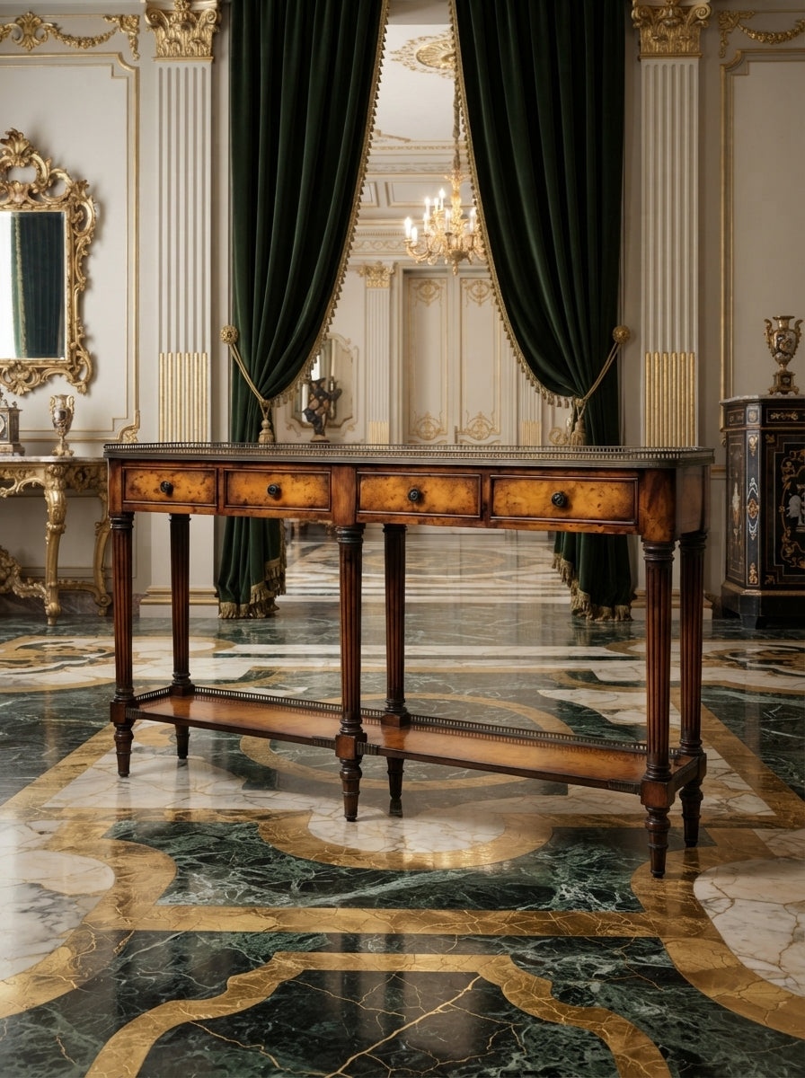 Consola Luis XV – Theodore Alexander Narrow Console Table ⚜️🍀
