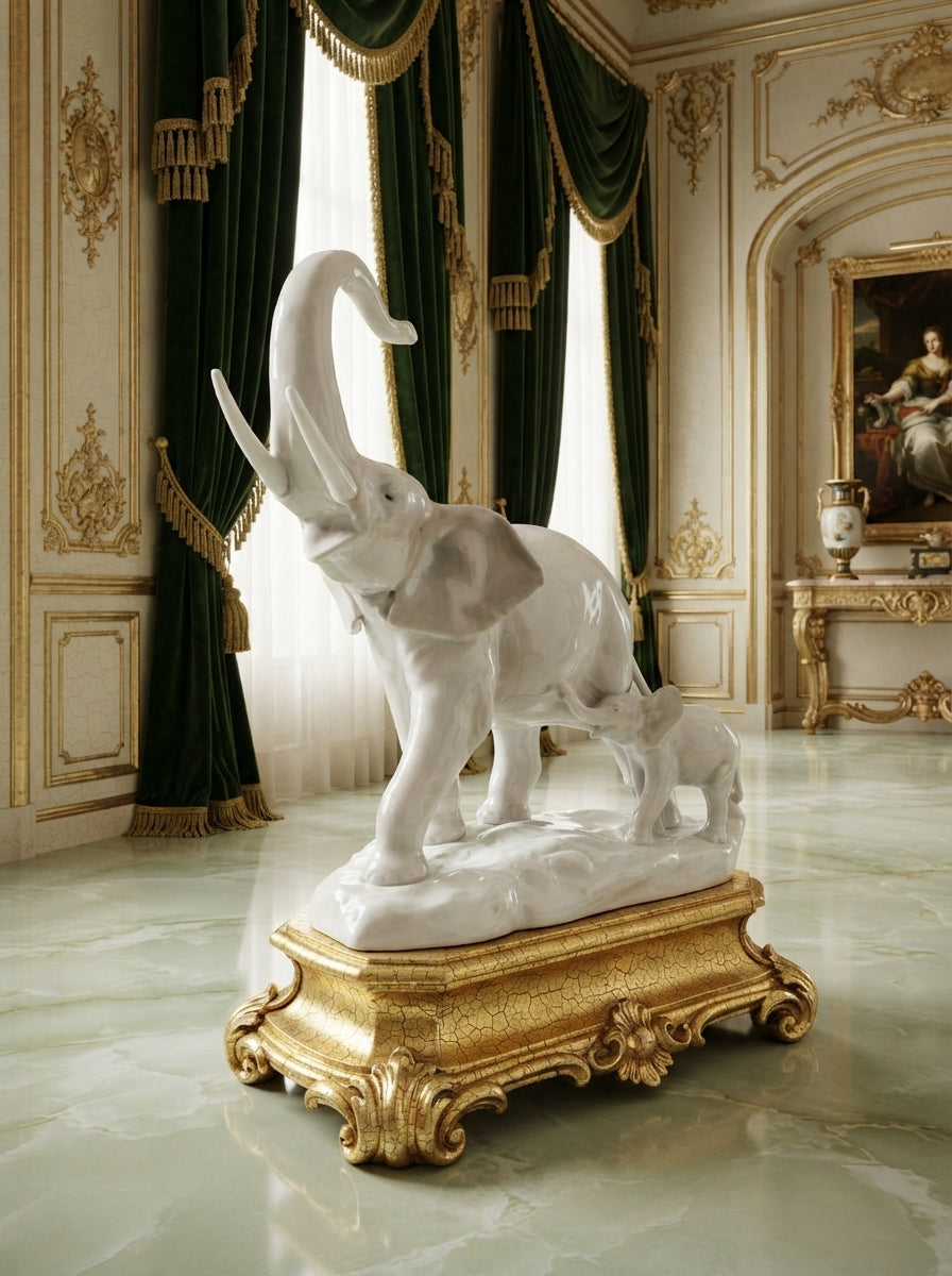 Lladro “Elephants with Calf”🌿Lladro 01001151 | Release year: 1971 🐘🌿🐘
