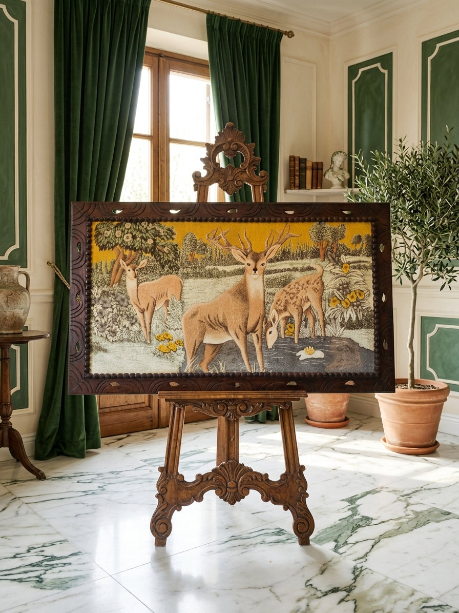 Cuadro en Tela con Escena de Venados – Naturaleza Atemporal 🌿🖌️🎨