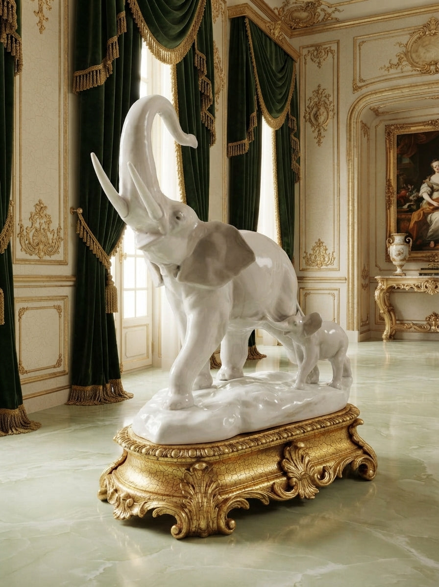 Lladro “Elephants with Calf”🌿Lladro 01001151 | Release year: 1971 🐘🌿🐘