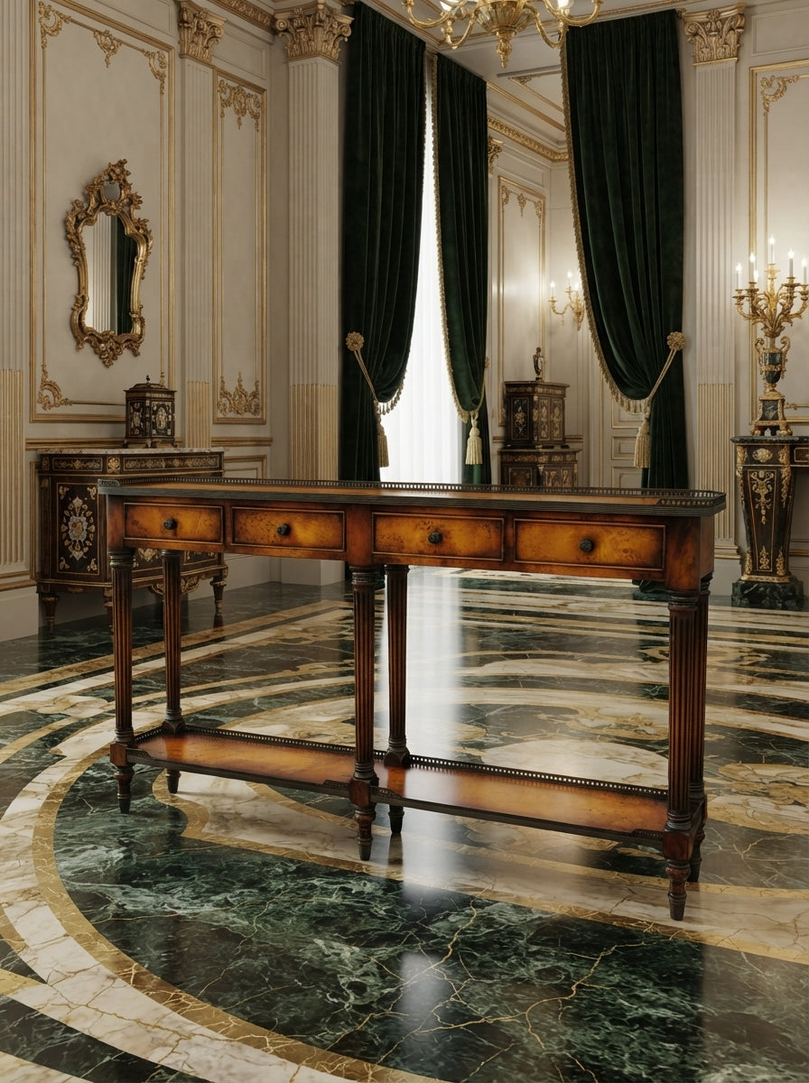 Consola Luis XV – Theodore Alexander Narrow Console Table ⚜️🍀