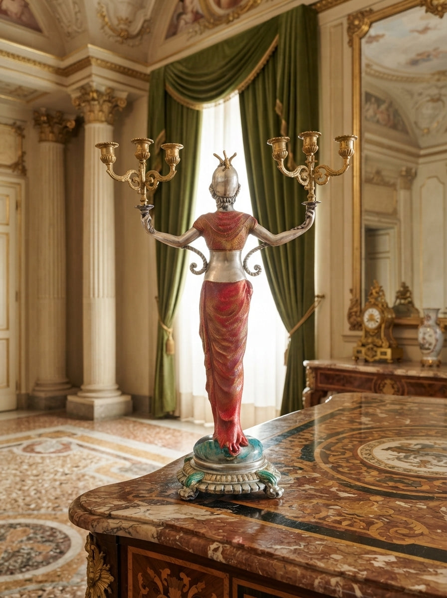 Exceptional Pair of Napoleon III Sculptural Candelabras ✨🏛️