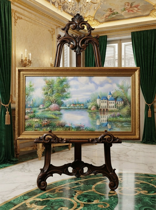 Original painting of a stately home with a beautiful landscape by W. Hodges🖌️🎨