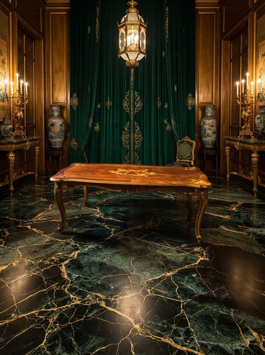 Par de Mesitas Antiguas Europeas – Elegancia y Marquetería Artesanal ✨🏛️🌟