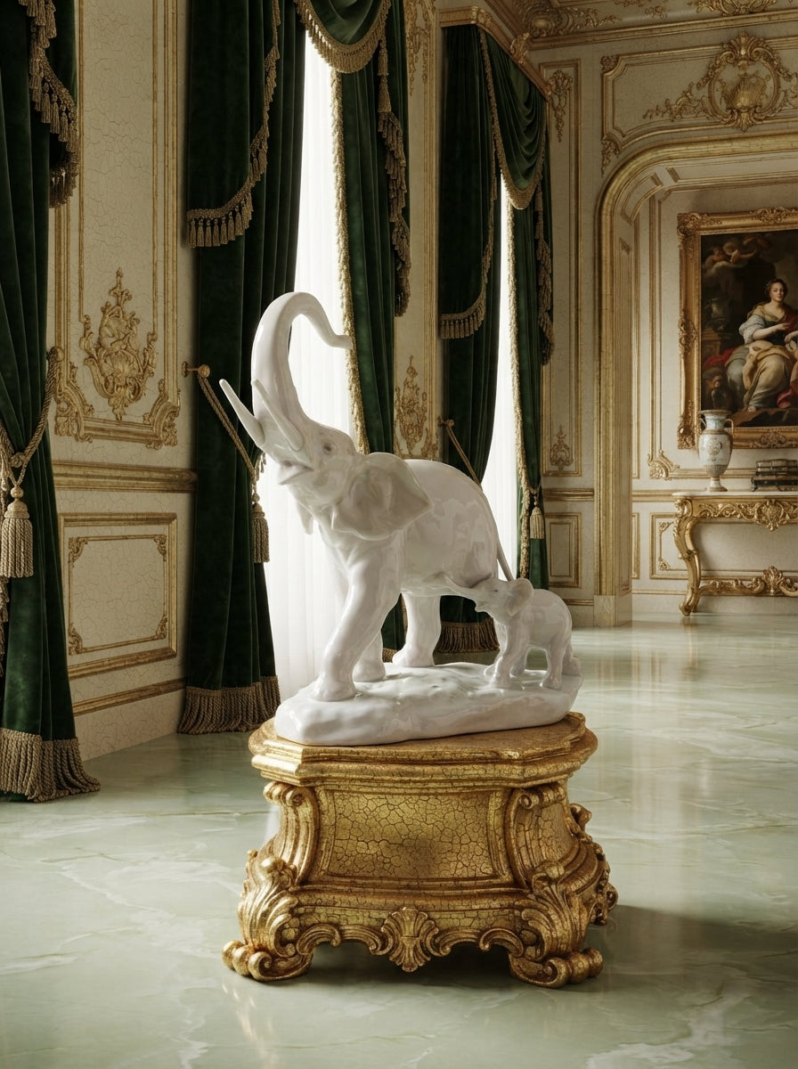 Lladro “Elephants with Calf”🌿Lladro 01001151 | Release year: 1971 🐘🌿🐘