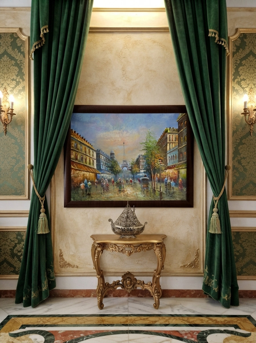 Escena parisina con la Torre Eiffel – Oleo original🖌️🎨