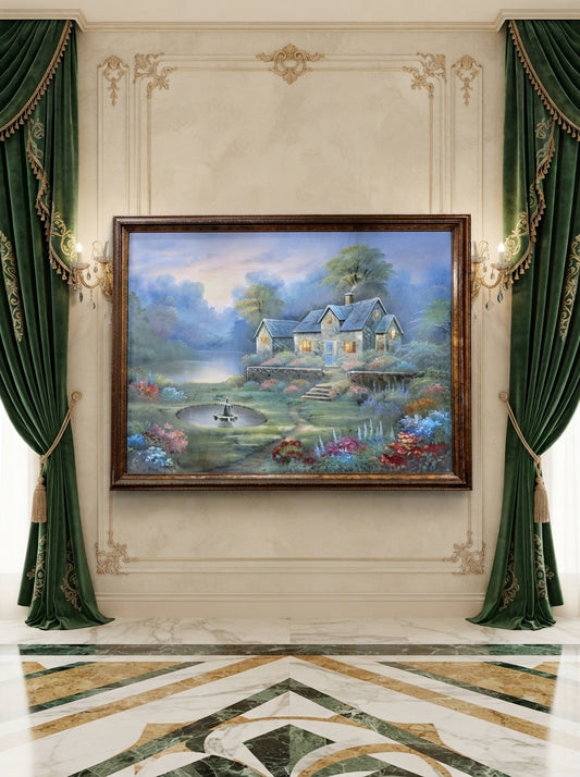 Art that Inspires - Manor House Hand-Painted Oil Painting 🖌️🎨