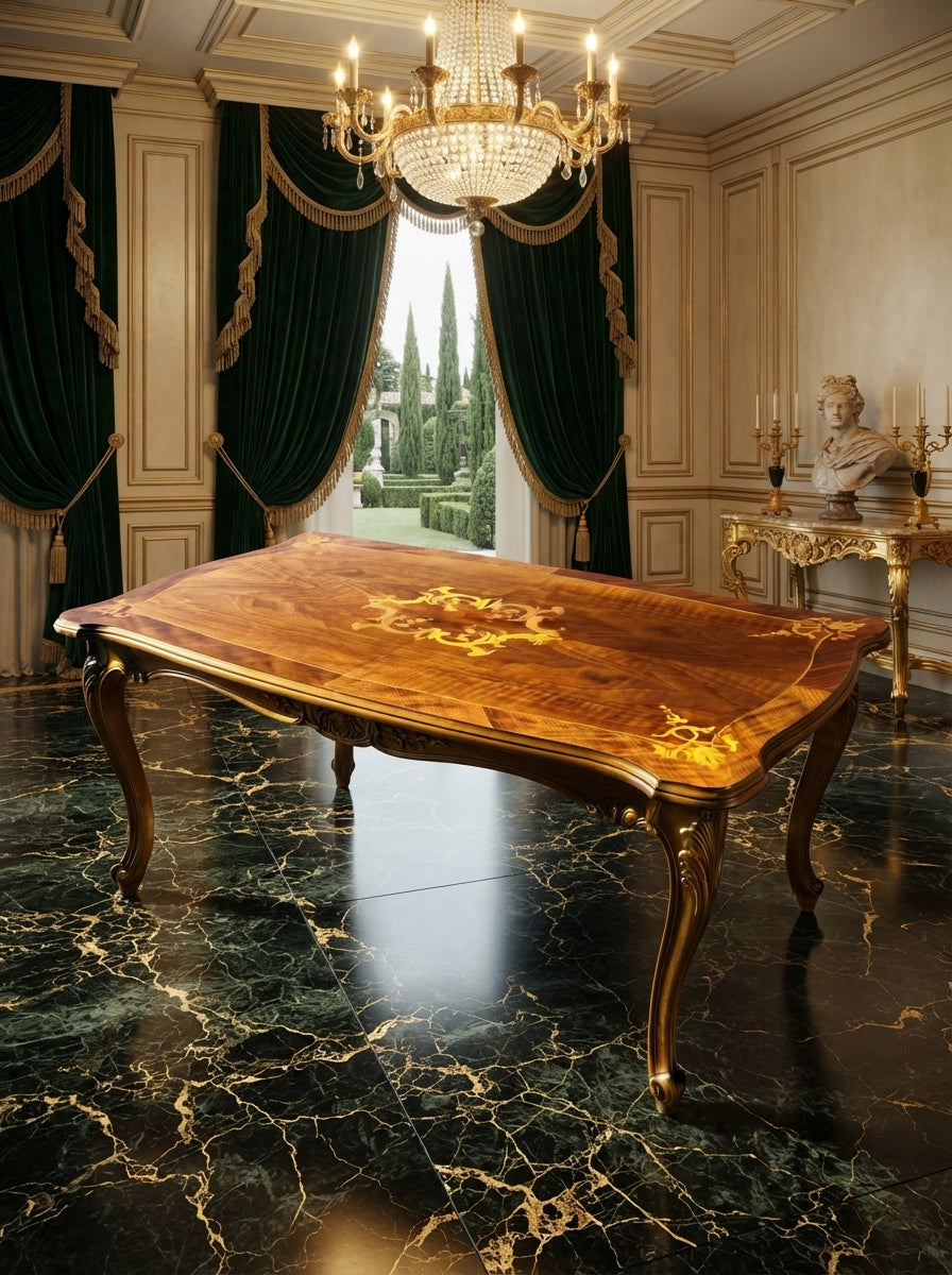 Par de Mesitas Antiguas Europeas – Elegancia y Marquetería Artesanal ✨🏛️🌟