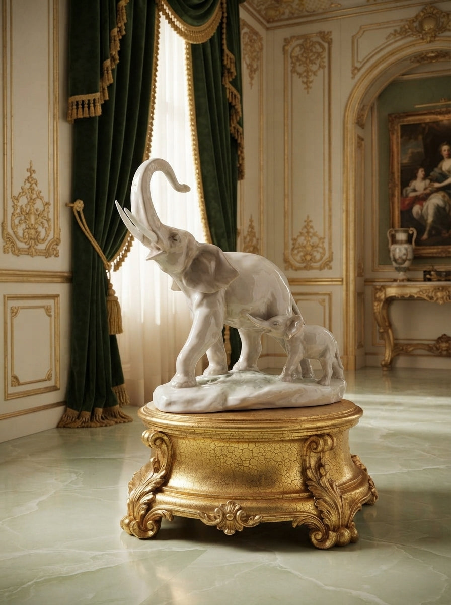Lladro “Elephants with Calf”🌿Lladro 01001151 | Release year: 1971 🐘🌿🐘