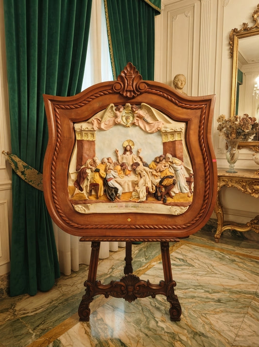 Last Supper Painting with Elegant Mahogany Frame✨