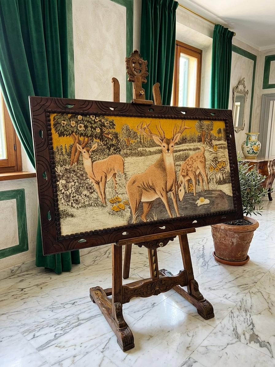 Cuadro en Tela con Escena de Venados – Naturaleza Atemporal 🌿🖌️🎨