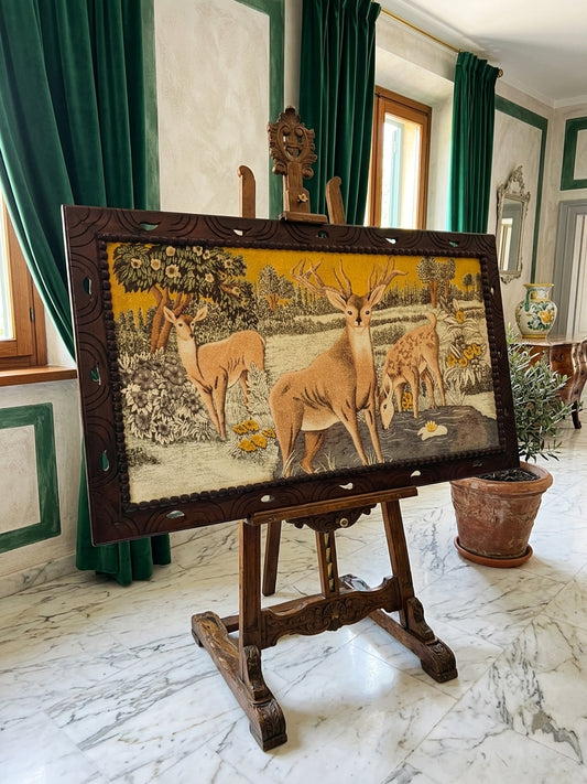 Cuadro en Tela con Escena de Venados – Naturaleza Atemporal 🌿🖌️🎨