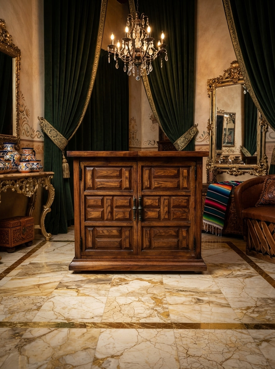 Wooden Cabinet with Extendable Top – Artisanal Nobility and Versatility✨🪶