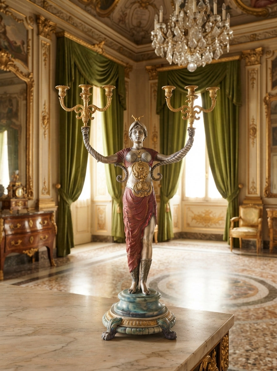 Exceptional Pair of Napoleon III Sculptural Candelabras ✨🏛️