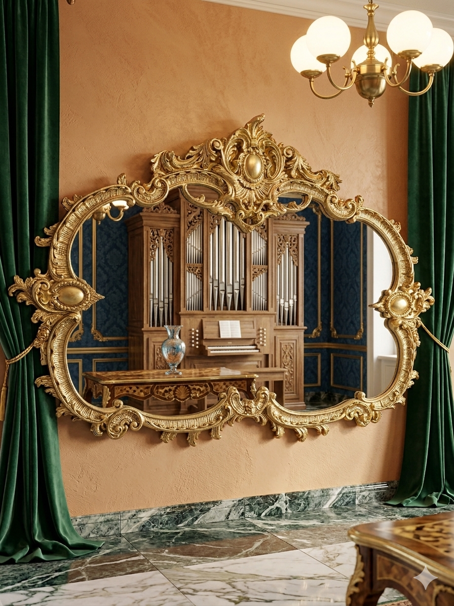 Espejo Barroco Dorado de Gran Formato 🪞🏛️🌿
