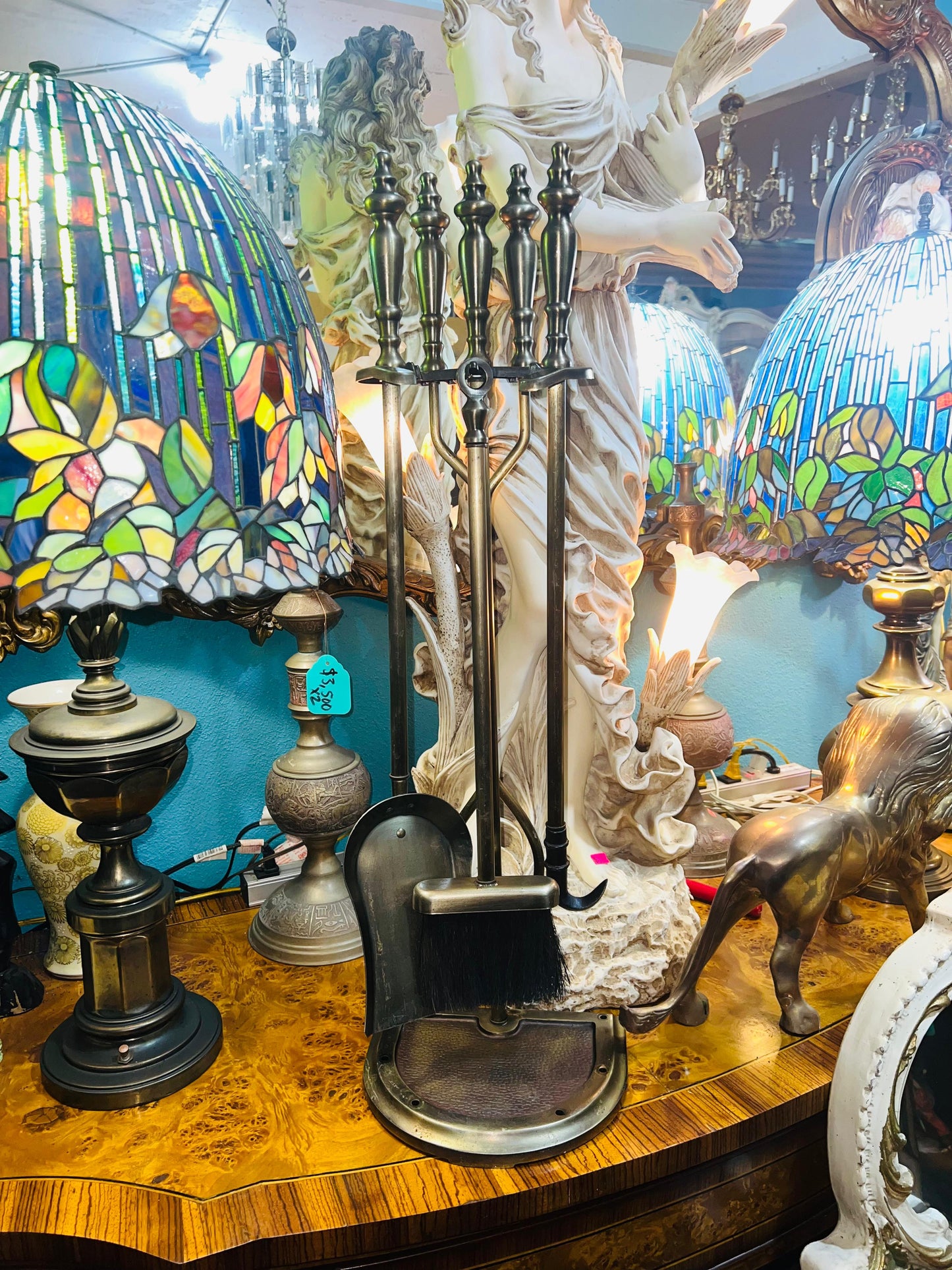 ✨Antique Brass Fireplace Screen and Hardware Set✨
