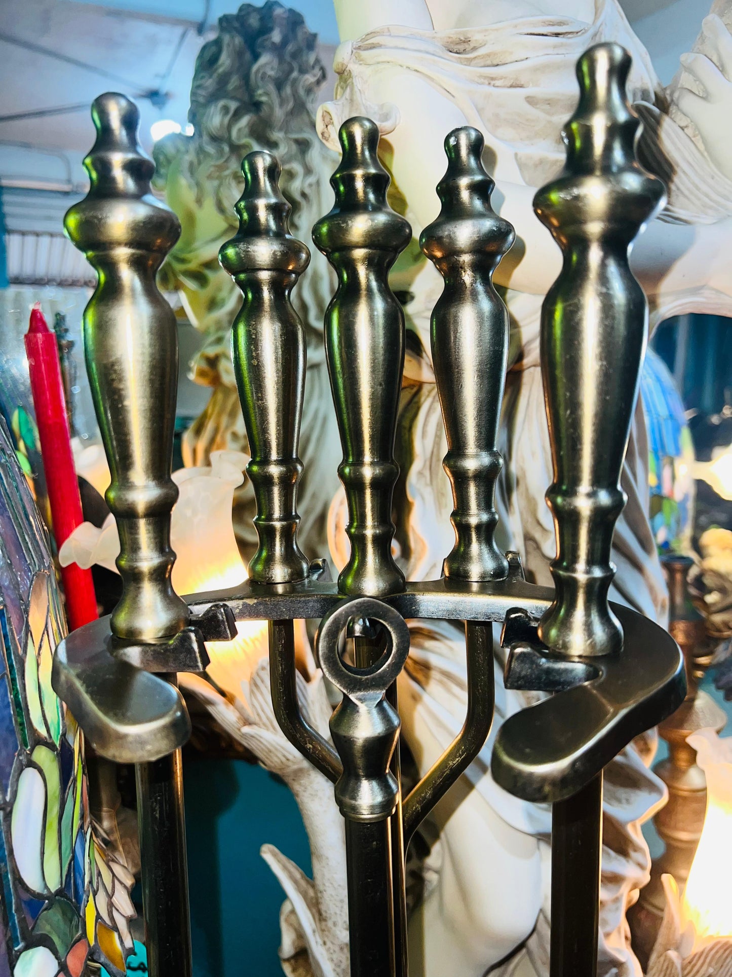 ✨Antique Brass Fireplace Screen and Hardware Set✨