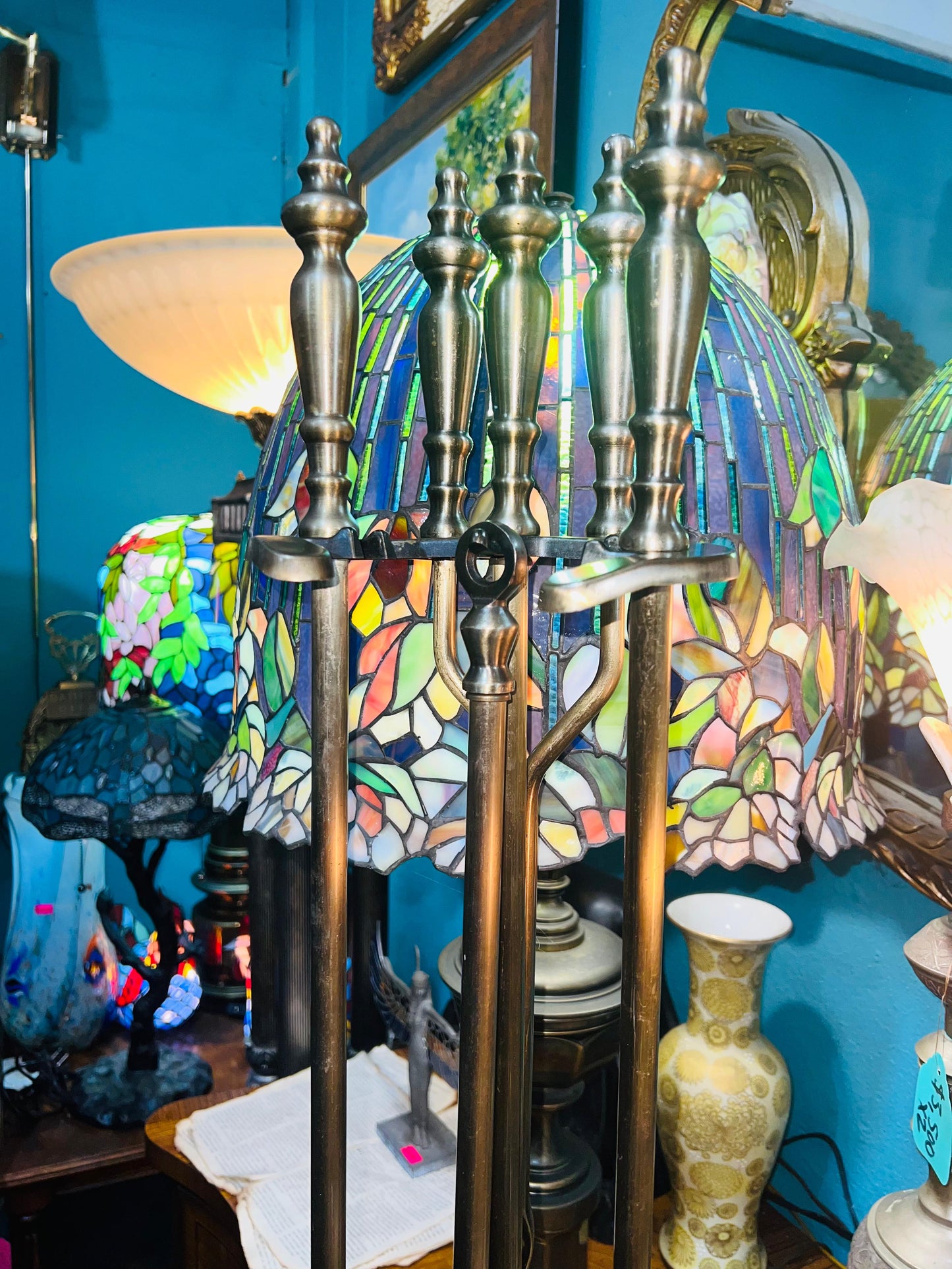 ✨Antique Brass Fireplace Screen and Hardware Set✨