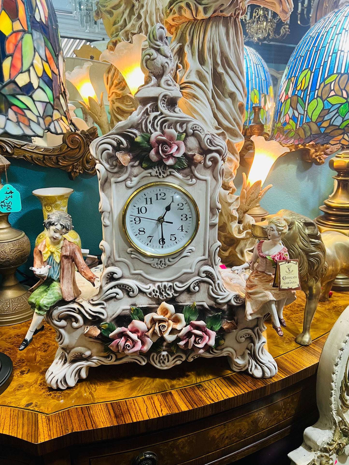 🕰️✨Reloj Capo Del Monte con Detalles Florales del Siglo XIX ✨🕰️