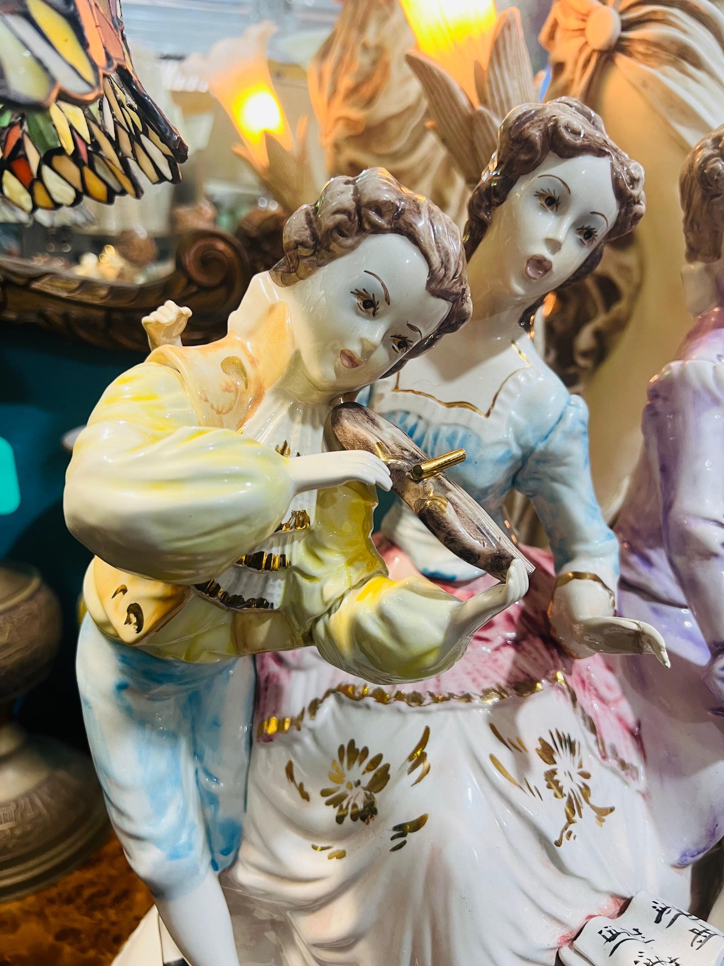 🎻 Exquisita Figura de Porcelana Musical del - Representacion del Siglo XVIII en Venta 🎻