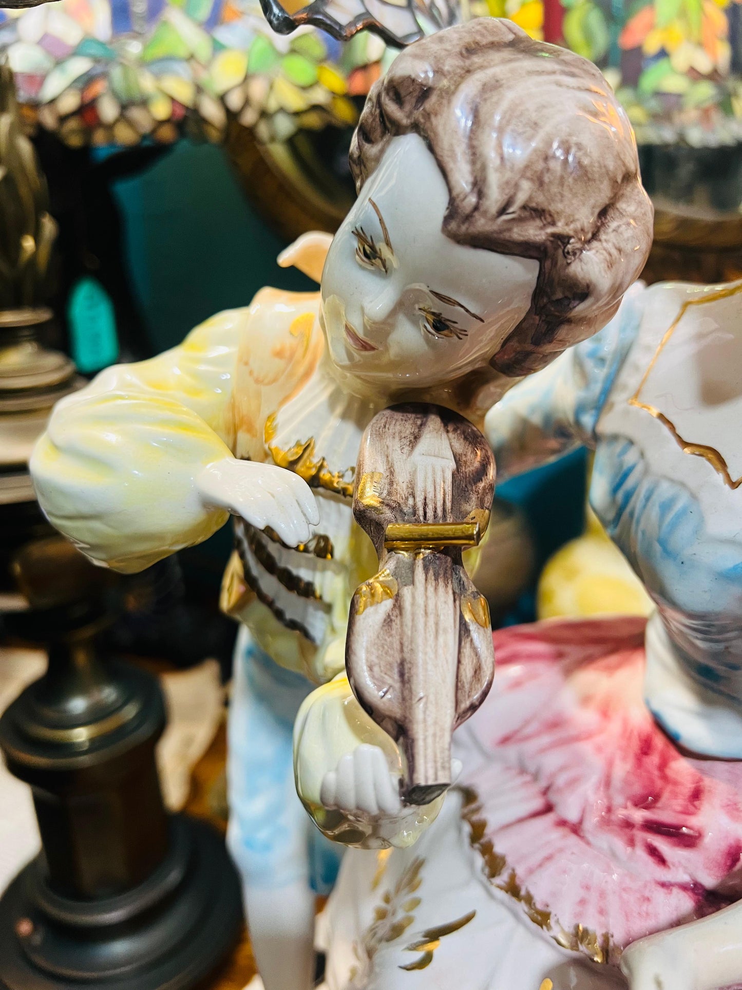 🎻 Exquisita Figura de Porcelana Musical del - Representacion del Siglo XVIII en Venta 🎻