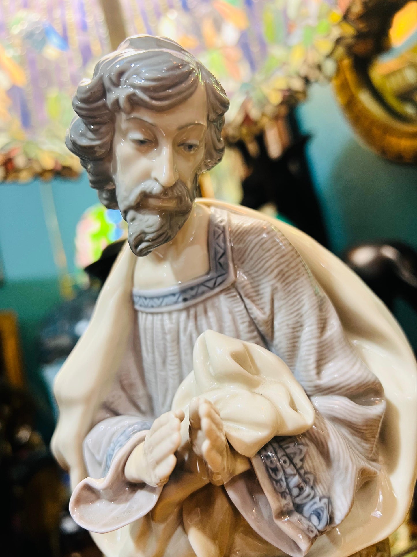 🌟 Figura de "San Jose Nacimiento" Porcelana Fina - LLADRÓ 1386 Año de emission 1981🕊️✨