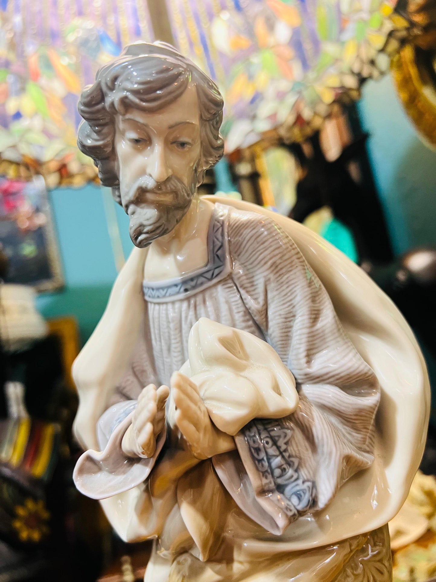 🌟 Figura de "San Jose Nacimiento" Porcelana Fina - LLADRÓ 1386 Año de emission 1981🕊️✨