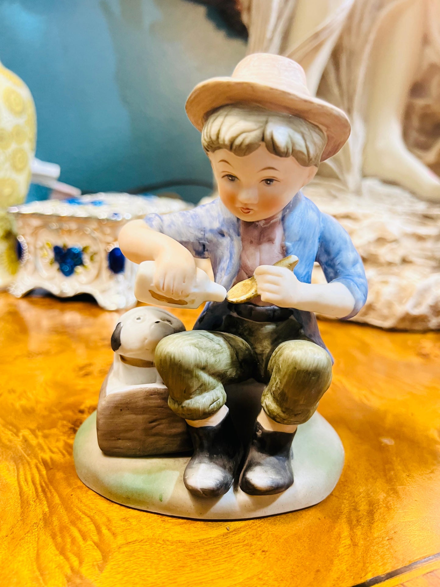🍾Figura Campestre Capo Del Monte de Porcelana para tu Colección de Antigüedades 🍾