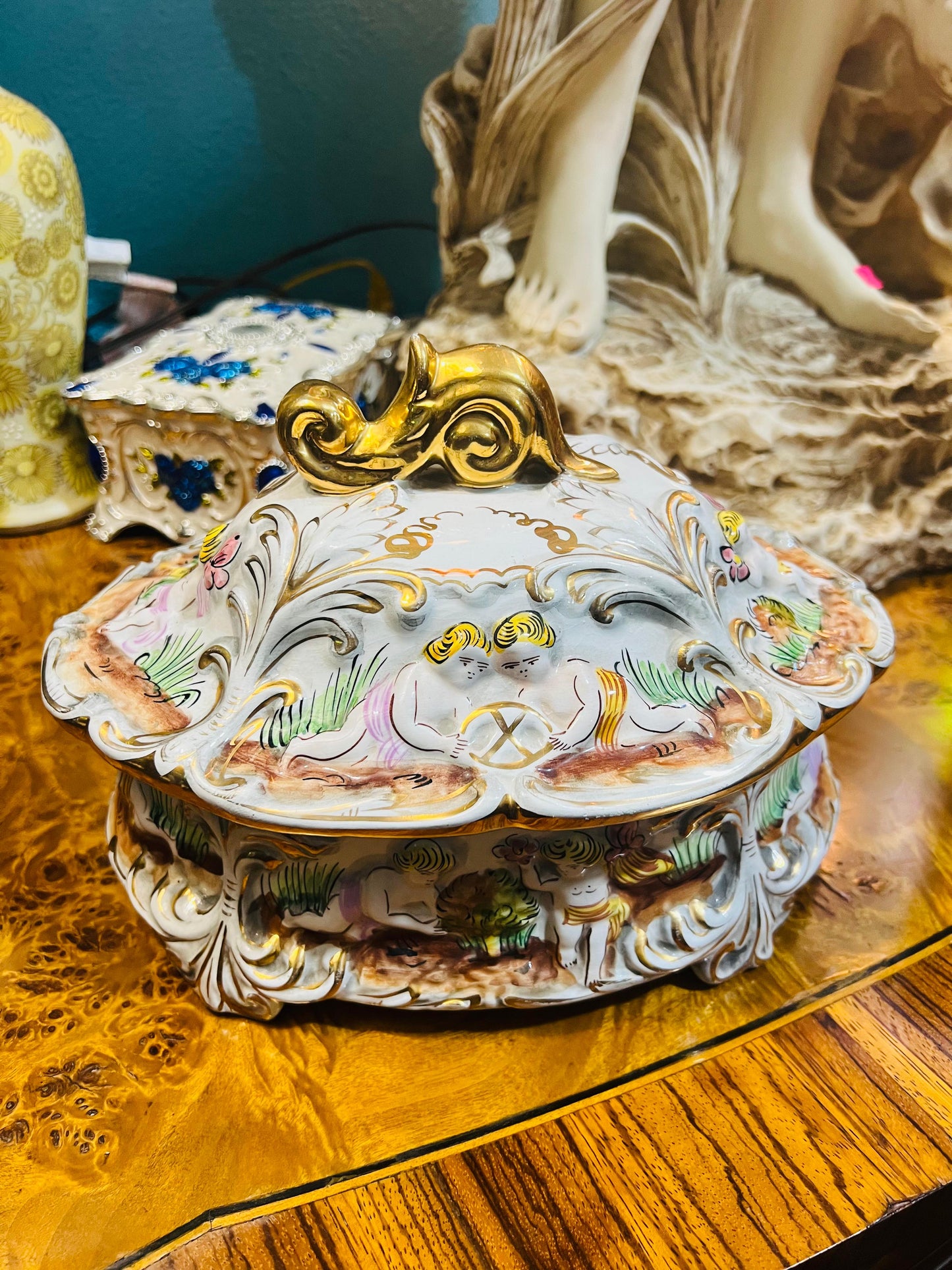 Sopera Vintage de Porcelana Auténtica - Estilo Oriental