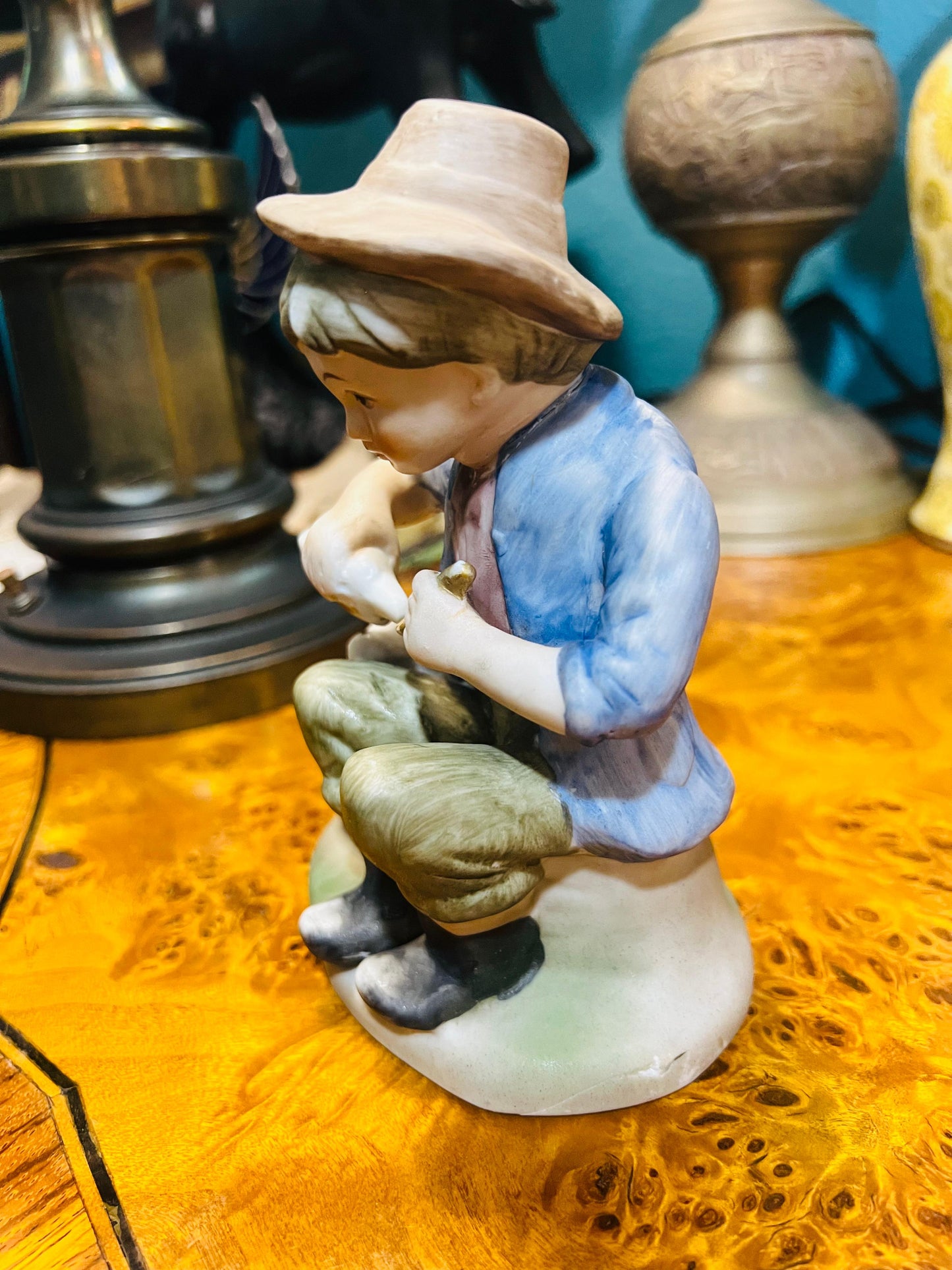 🍾Figura Campestre Capo Del Monte de Porcelana para tu Colección de Antigüedades 🍾