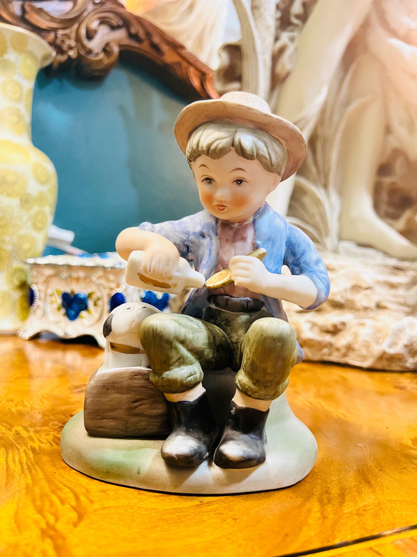 🍾Figura Campestre Capo Del Monte de Porcelana para tu Colección de Antigüedades 🍾