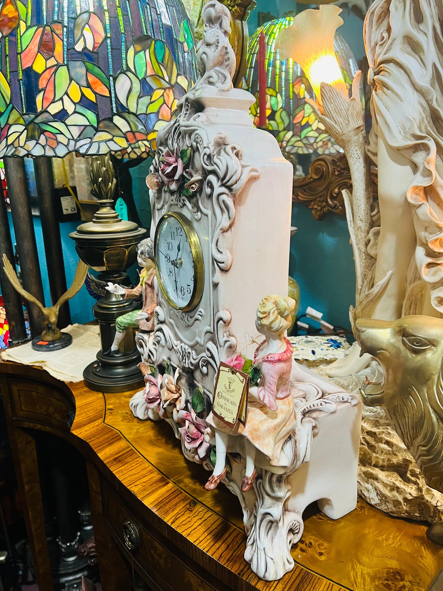 🕰️✨Reloj Capo Del Monte con Detalles Florales del Siglo XIX ✨🕰️