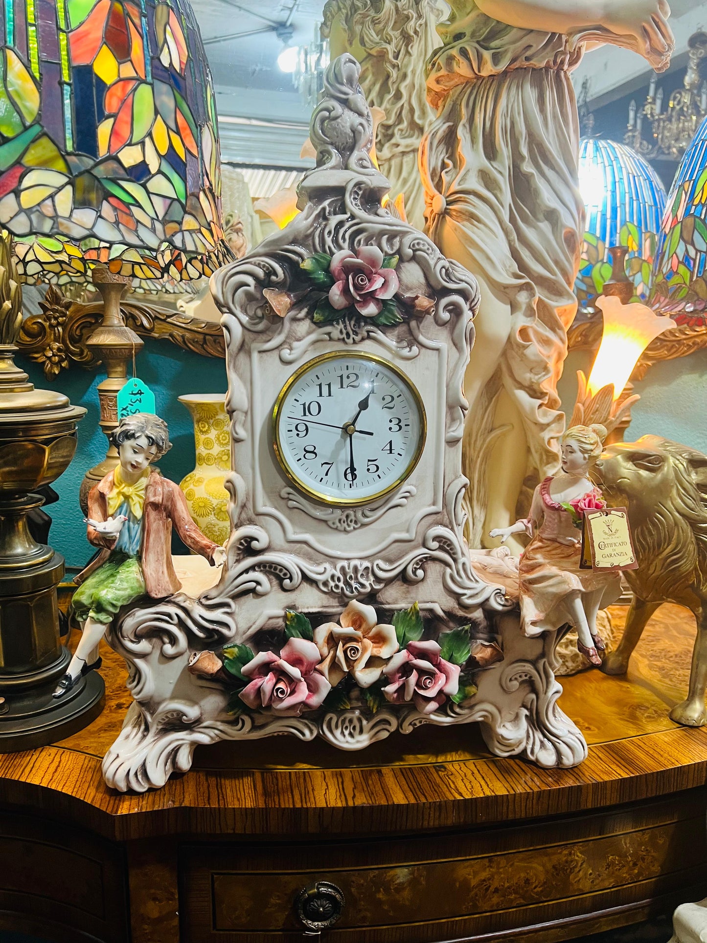 🕰️✨Reloj Capo Del Monte con Detalles Florales del Siglo XIX ✨🕰️
