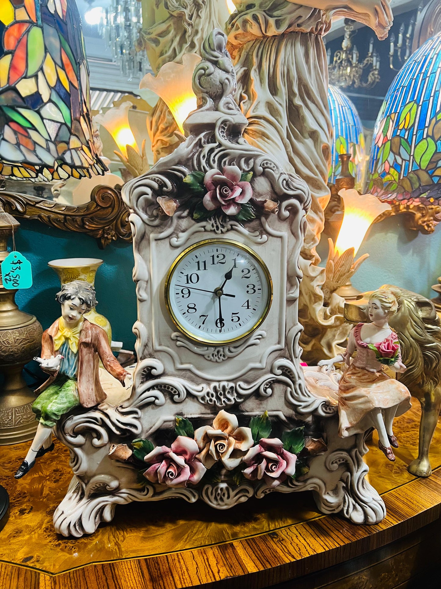🕰️✨Reloj Capo Del Monte con Detalles Florales del Siglo XIX ✨🕰️