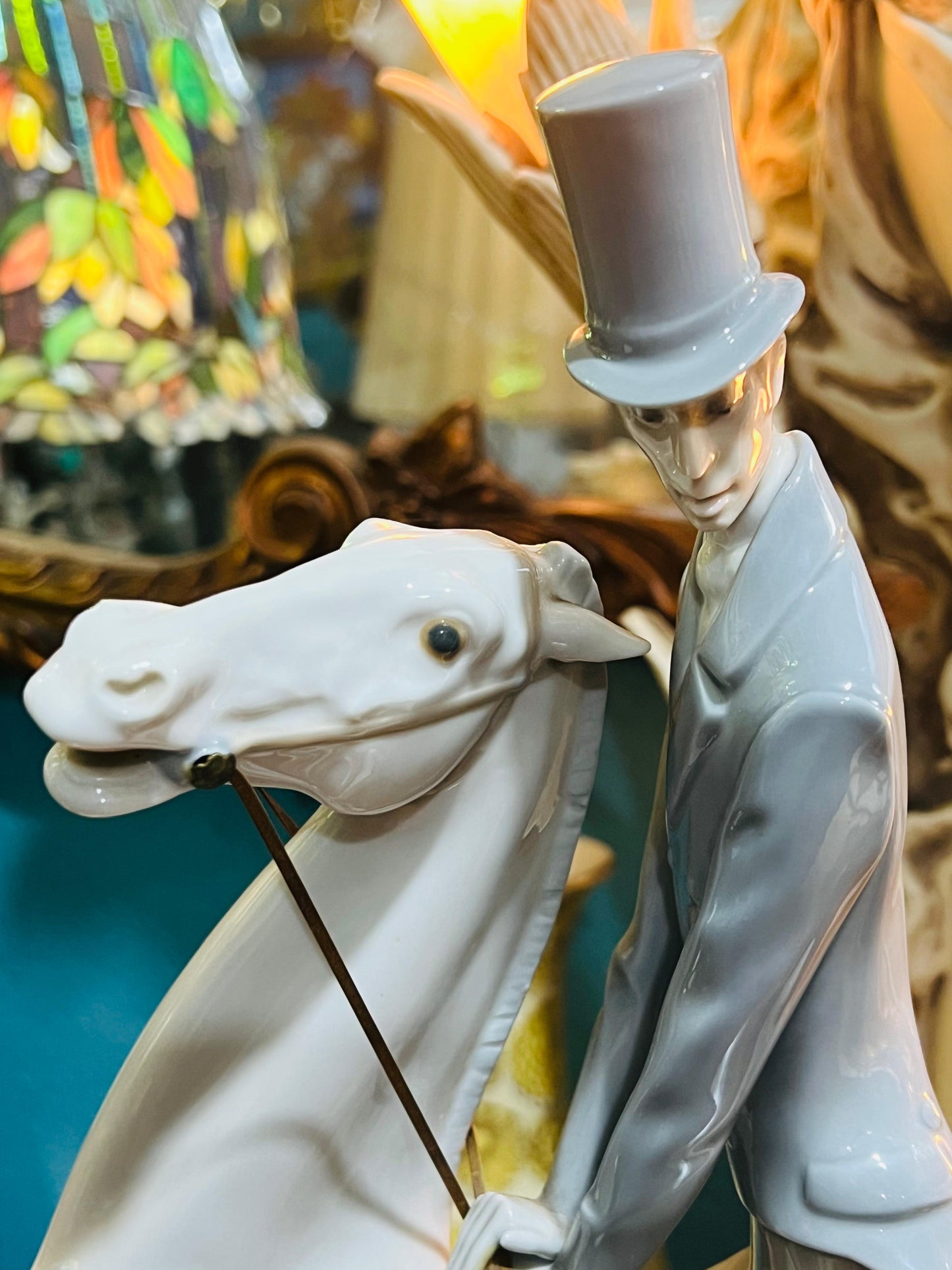 🌟 🌟 Horseman - Lladro 4515, Knight Mounted on Horseback - Authentic and Vintage Year of Issue 1969 and Retired in 1985. 🕊️✨ 🕊️✨