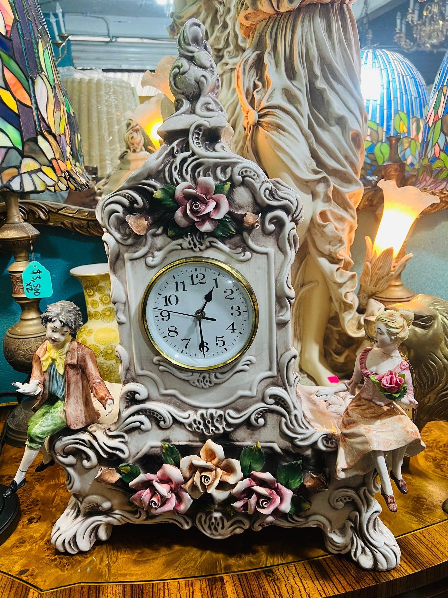 🕰️✨Reloj Capo Del Monte con Detalles Florales del Siglo XIX ✨🕰️
