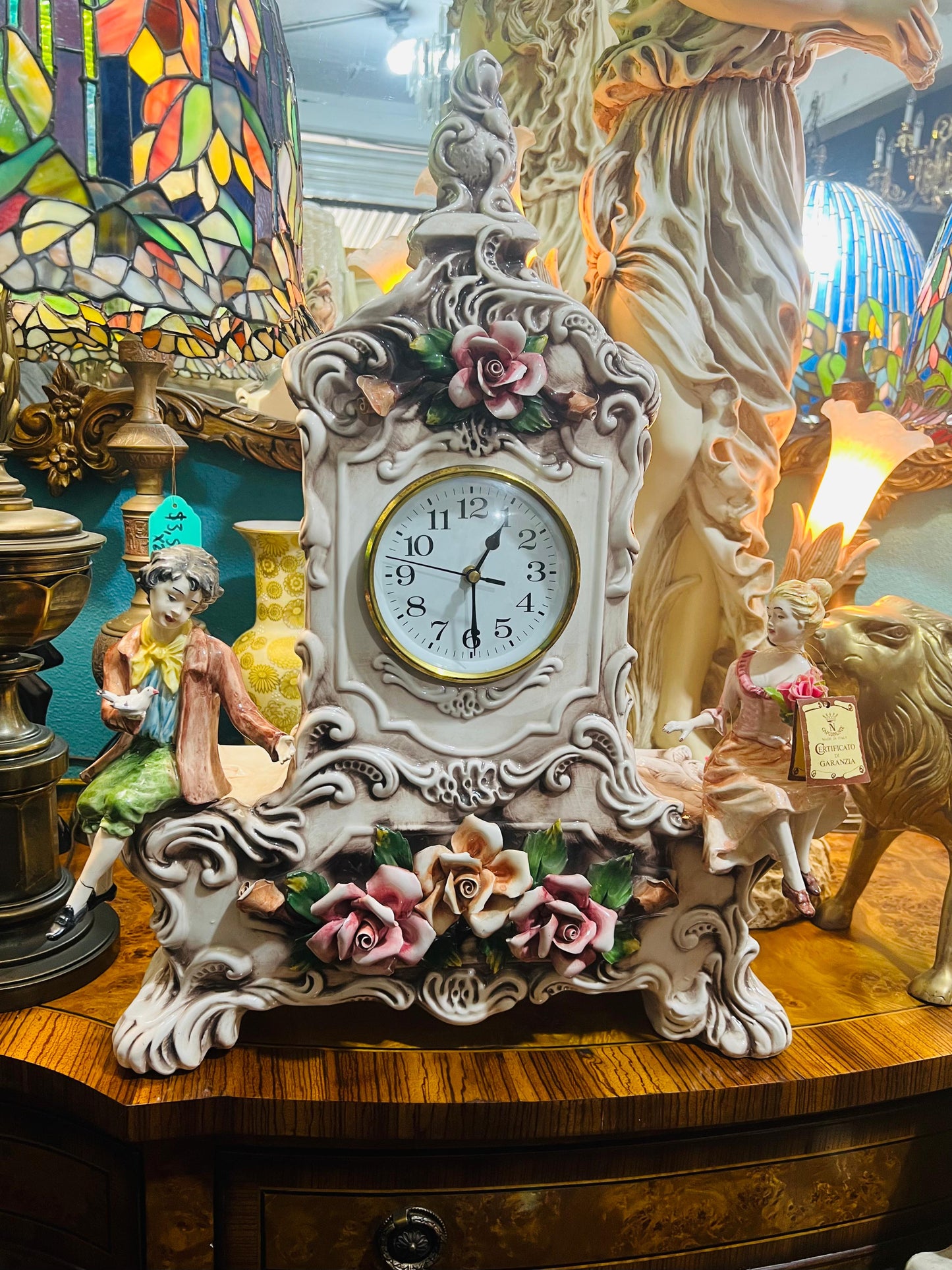 🕰️✨Reloj Capo Del Monte con Detalles Florales del Siglo XIX ✨🕰️