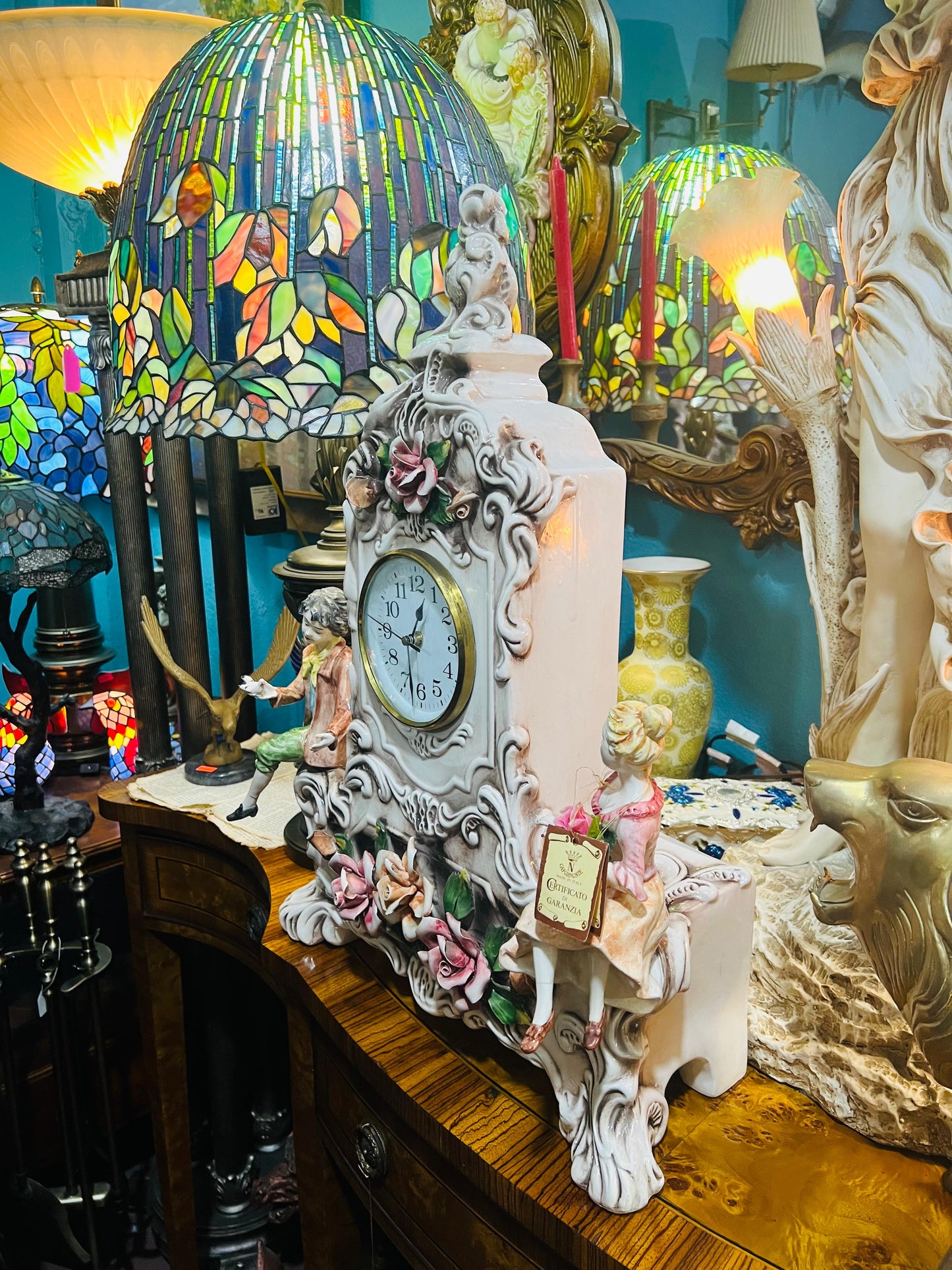 🕰️✨Reloj Capo Del Monte con Detalles Florales del Siglo XIX ✨🕰️