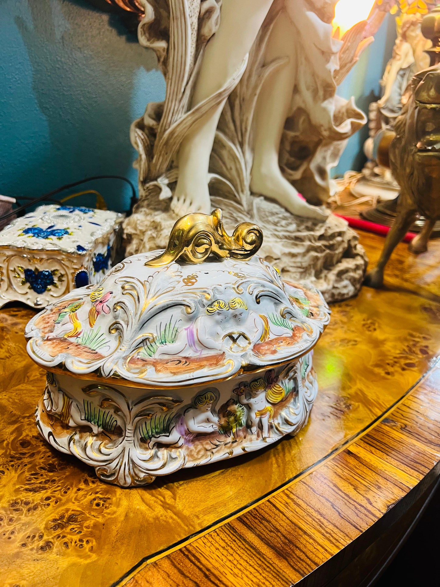 Sopera Vintage de Porcelana Auténtica - Estilo Oriental