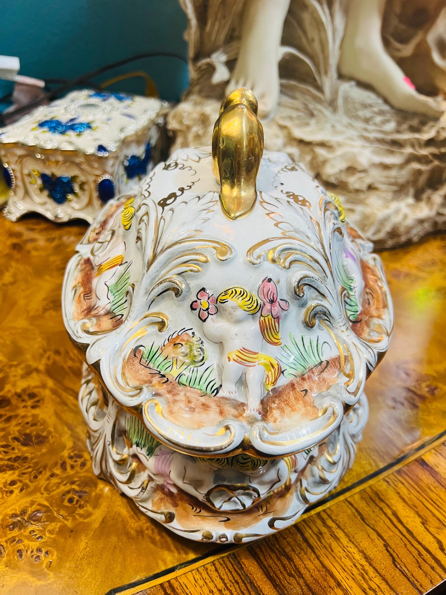 Sopera Vintage de Porcelana Auténtica - Estilo Oriental