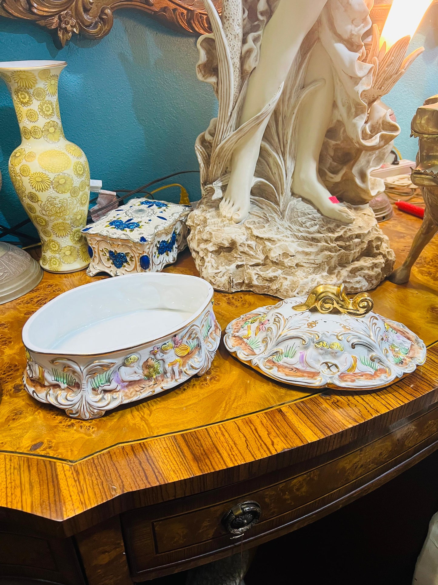 Sopera Vintage de Porcelana Auténtica - Estilo Oriental