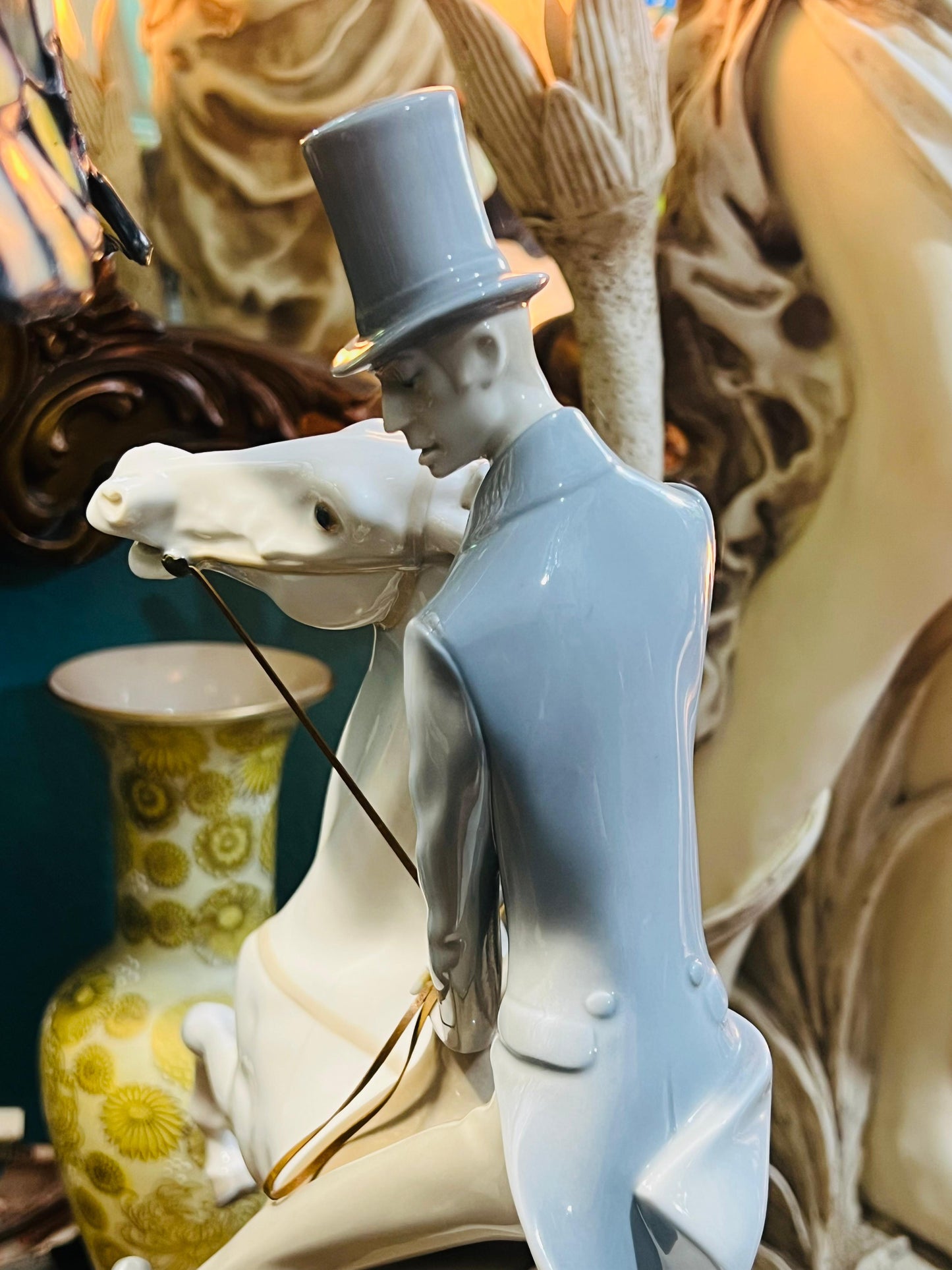 🌟 🌟 Horseman - Lladro 4515, Knight Mounted on Horseback - Authentic and Vintage Year of Issue 1969 and Retired in 1985. 🕊️✨ 🕊️✨