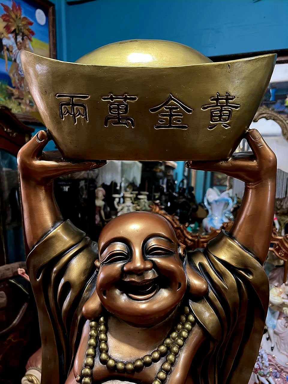 🇨🇳🎎 🐉🕉️Laughing Fengshui Buddha Sculpture in Rough Porcelain 🕉️🐉🎎🇨🇳