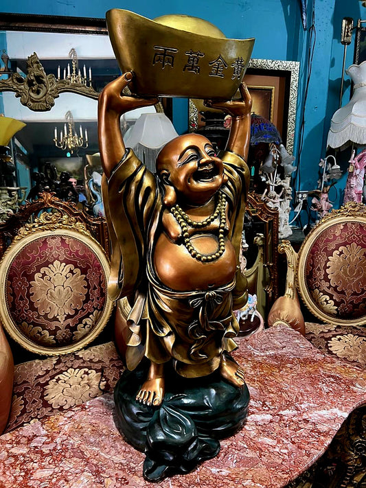 🇨🇳🎎 🐉🕉️Laughing Fengshui Buddha Sculpture in Rough Porcelain 🕉️🐉🎎🇨🇳