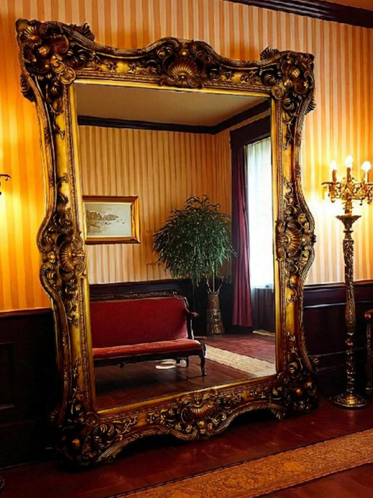 🪞 Large Antique Italian Mirror, Venetian Style🪞