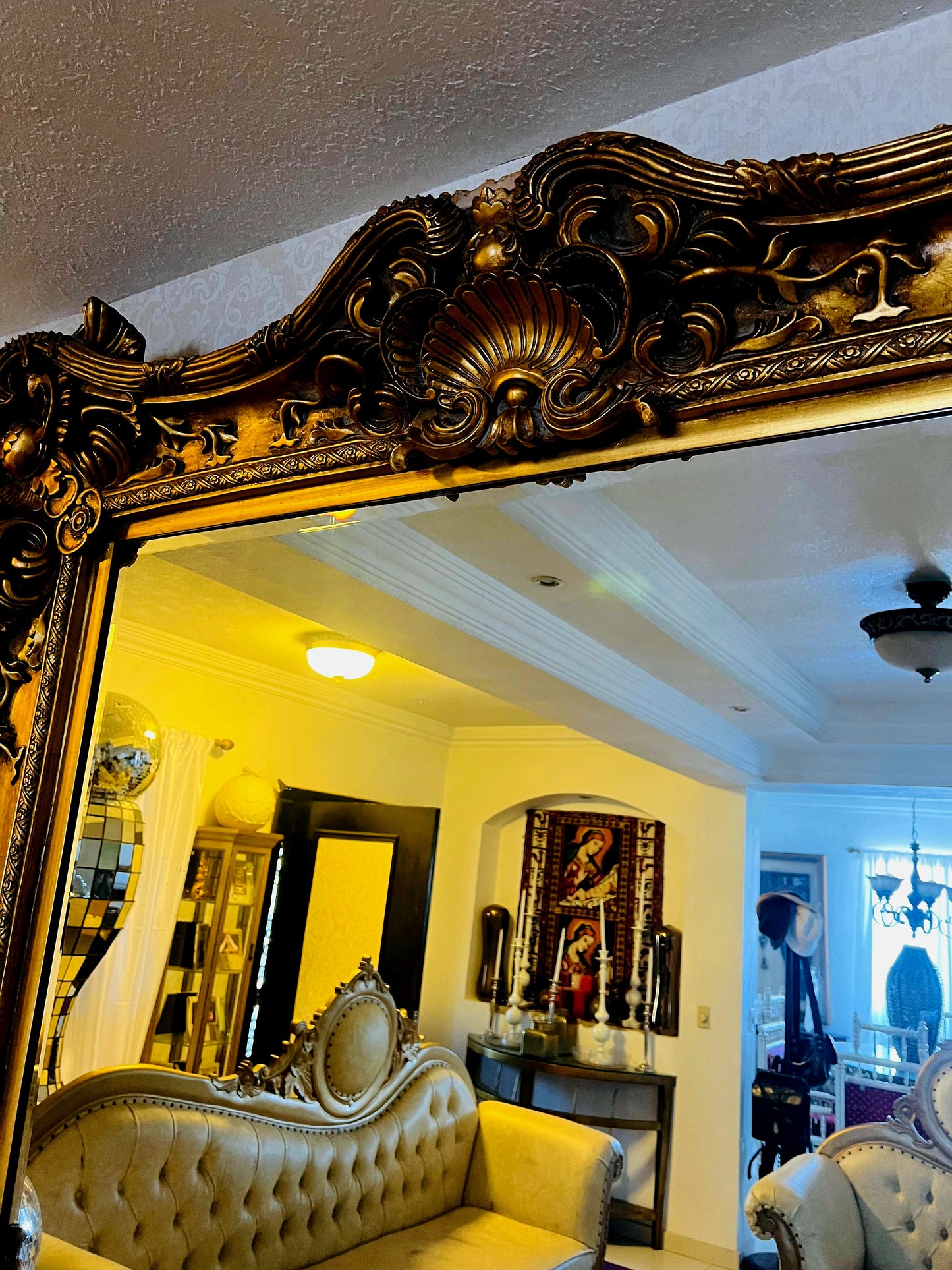 🪞 Large Antique Italian Mirror, Venetian Style🪞