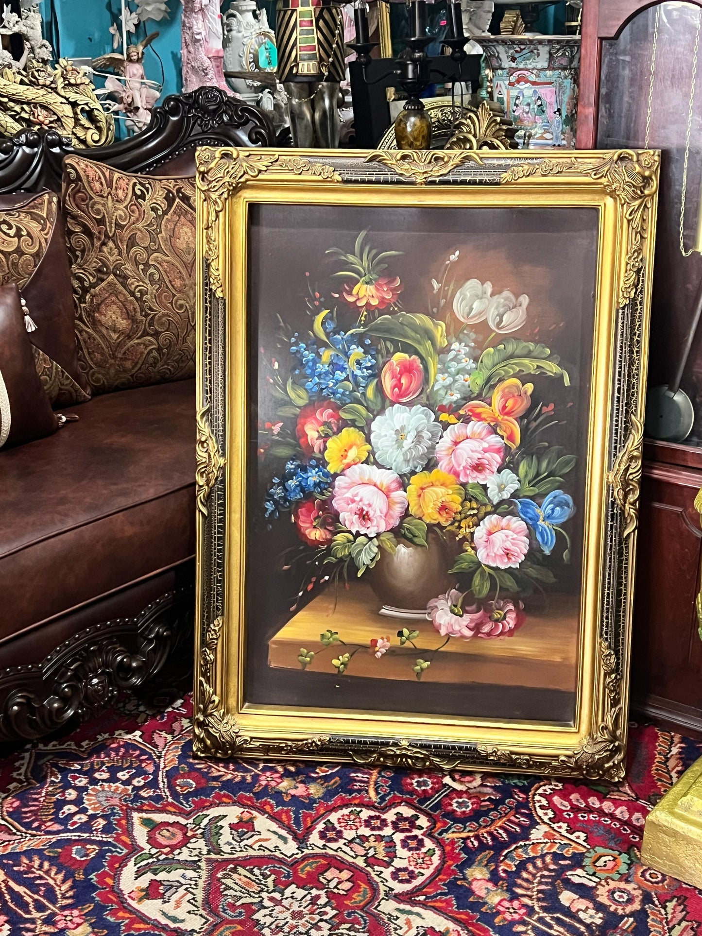 🎨✨ Cuadro de flores pintado al oleo ✨🎨