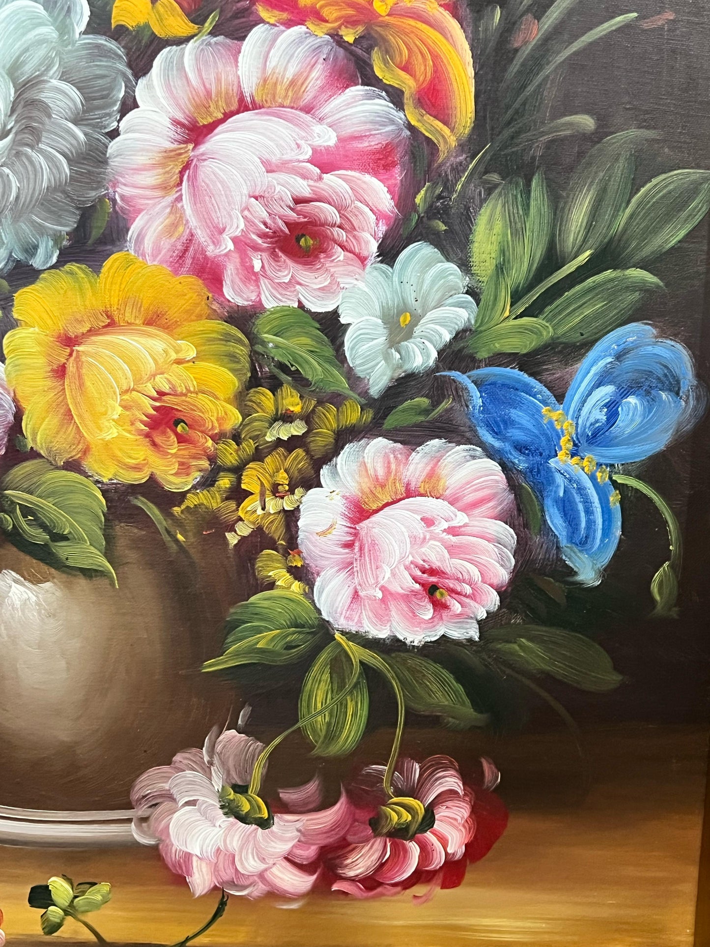 🎨✨ Cuadro de flores pintado al oleo ✨🎨