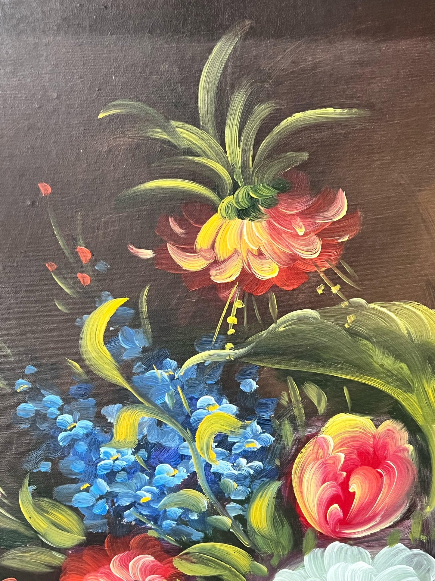 🎨✨ Cuadro de flores pintado al oleo ✨🎨